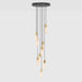 Tala Basalt Nine Pendant Light in Brass