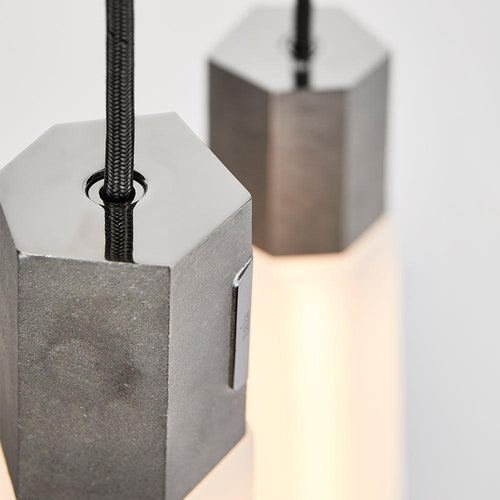 Tala Basalt Nine Pendant Light in Stainless Steel