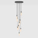 Tala Basalt Nine Pendant Light in Stainless Steel
