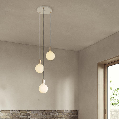 Tala Brass Triple Pendant with Sphere IV