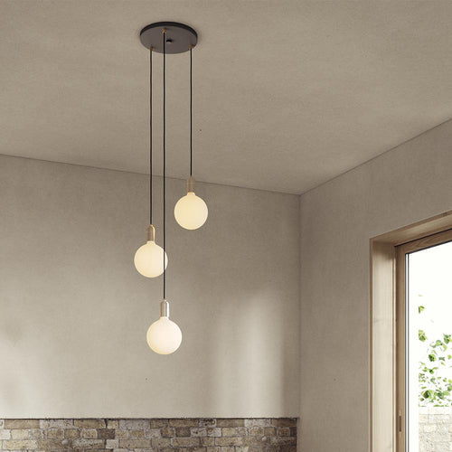 Tala Brass Triple Pendant with Sphere IV