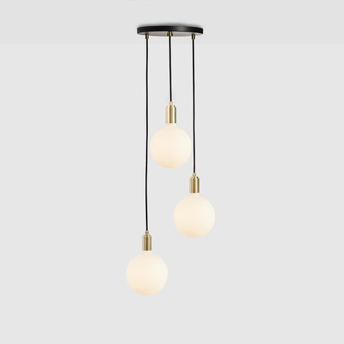 Tala Brass Triple Pendant with Sphere IV