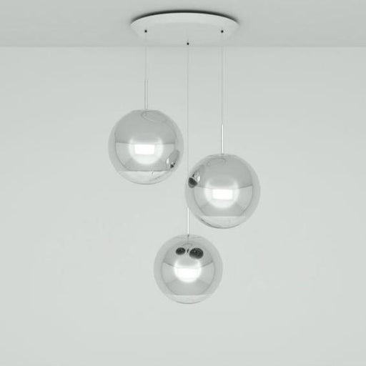 Tom Dixon Mirror Ball 40cm Round Pendant Light System Silver