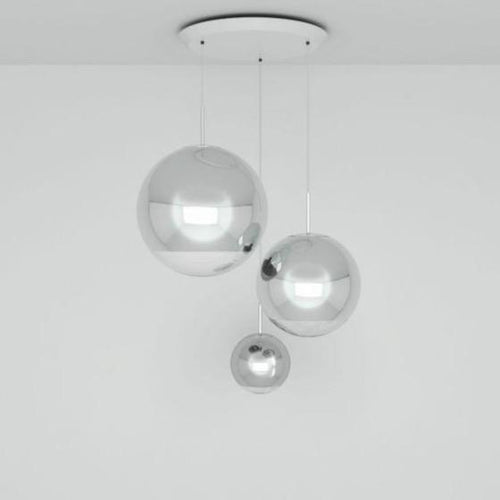 Tom Dixon Mirror Ball Round Pendant Light System Silver