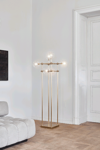 Schwung Soap Brass Floor Lamp - Inspyer Lighting